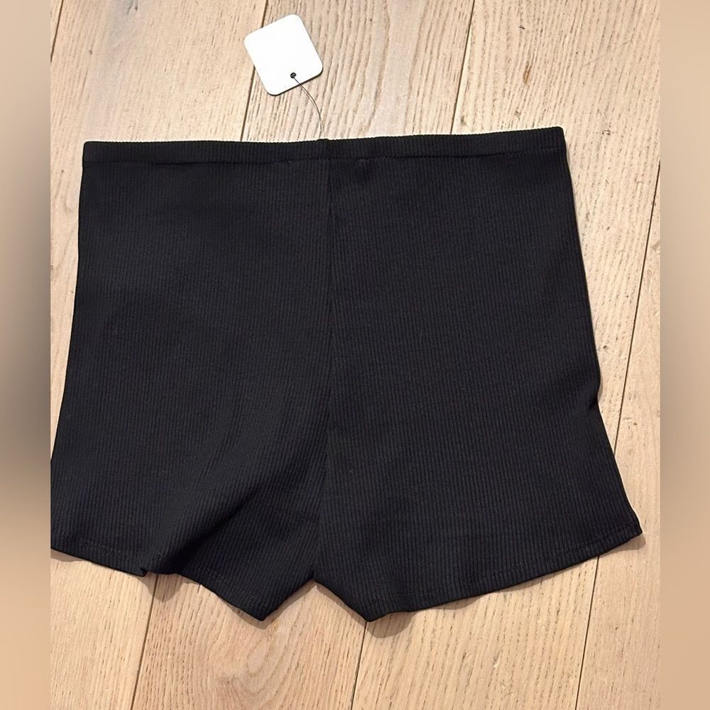 Snatched Micro Mini Black Shorts-Compression Rib - Picture 7 of 7